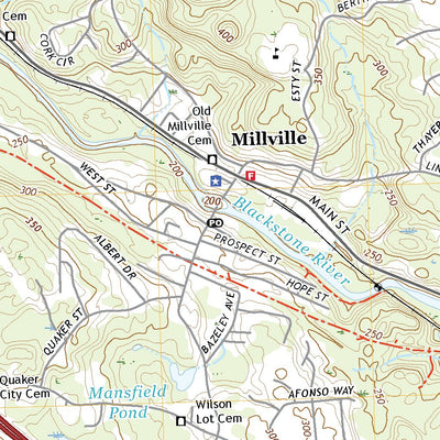 United States Geological Survey Blackstone, MA (2021, 24000-Scale) digital map