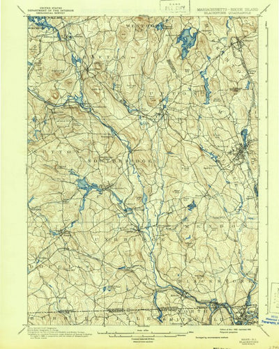 United States Geological Survey Blackstone, MA-RI (1900, 62500-Scale) digital map