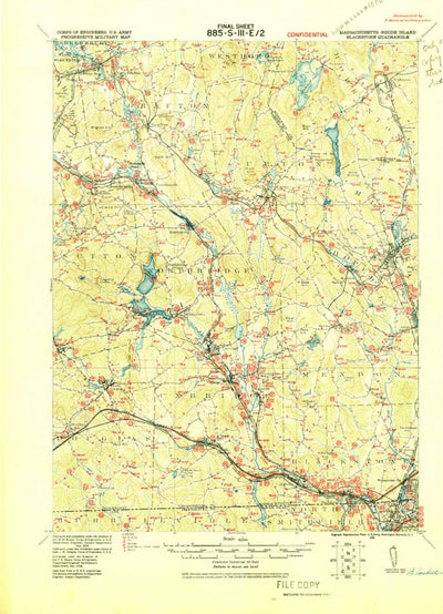 United States Geological Survey Blackstone, MA-RI (1919, 62500-Scale) digital map