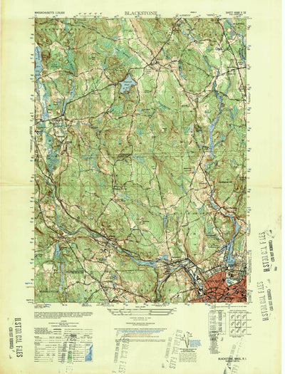 United States Geological Survey Blackstone, MA-RI (1948, 25000-Scale) digital map