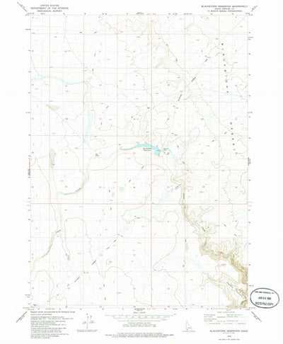 United States Geological Survey Blackstone Reservoir, ID (1979, 24000-Scale) digital map