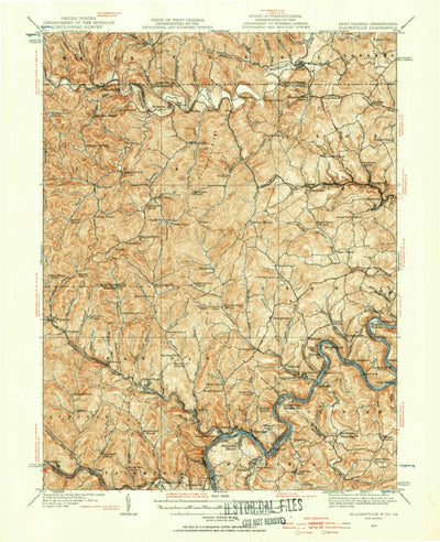 United States Geological Survey Blacksville, WV-PA (1923, 62500-Scale) digital map