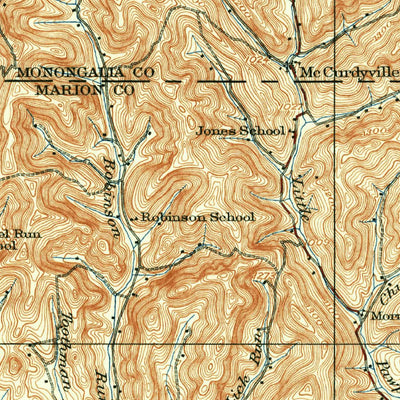United States Geological Survey Blacksville, WV-PA (1923, 62500-Scale) digital map