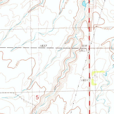 United States Geological Survey Blacktail Coulee, ND (1981, 24000-Scale) digital map