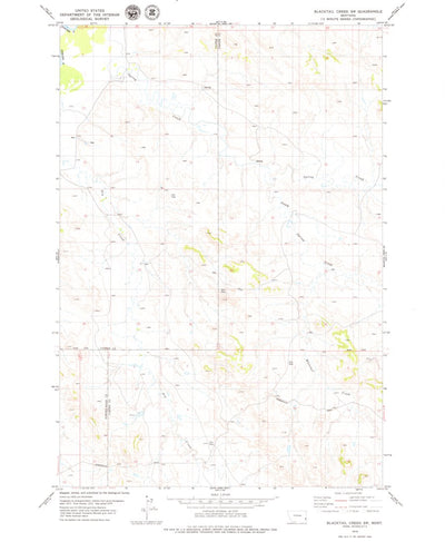 United States Geological Survey Blacktail Creek SW, MT (1979, 24000-Scale) digital map