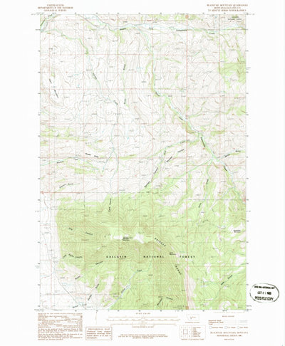 United States Geological Survey Blacktail Mountain, MT (1986, 24000-Scale) digital map