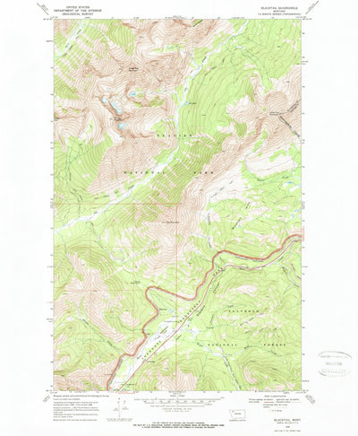 United States Geological Survey Blacktail, MT (1968, 24000-Scale) digital map