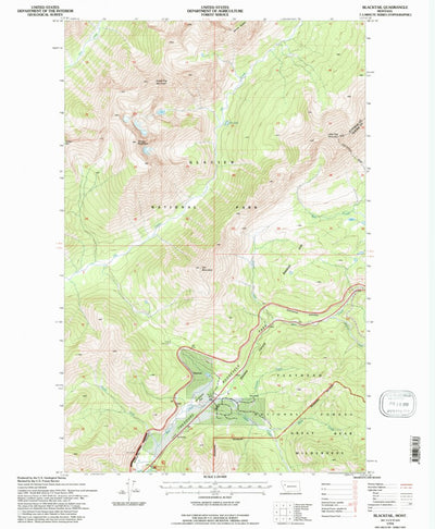 United States Geological Survey Blacktail, MT (1994, 24000-Scale) digital map