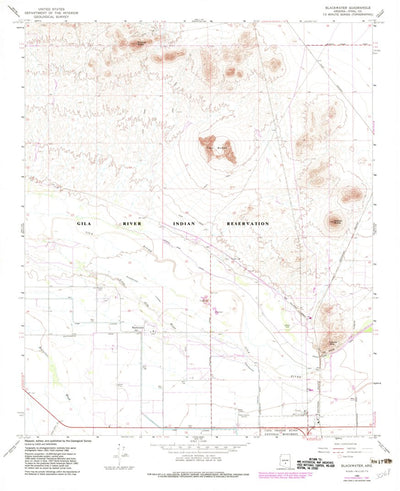 United States Geological Survey Blackwater, AZ (1966, 24000-Scale) digital map