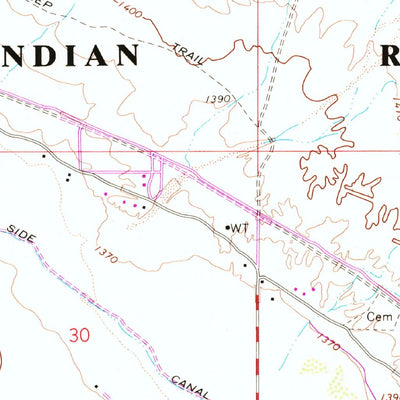 United States Geological Survey Blackwater, AZ (1966, 24000-Scale) digital map