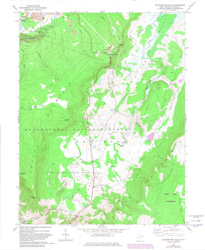 United States Geological Survey Blackwater Falls, WV (1968, 24000-Scale) digital map