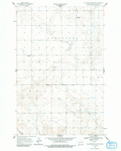United States Geological Survey Blackwater Lake NW, ND (1956, 24000-Scale) digital map