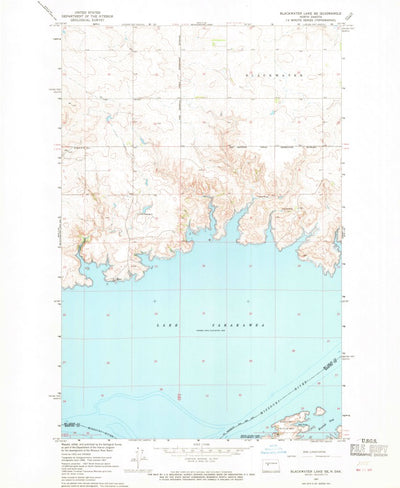 United States Geological Survey Blackwater Lake SE, ND (1967, 24000-Scale) digital map