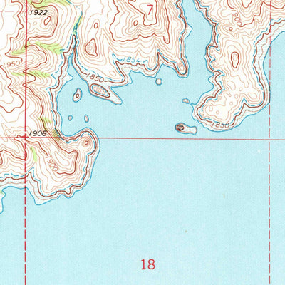 United States Geological Survey Blackwater Lake SE, ND (1967, 24000-Scale) digital map