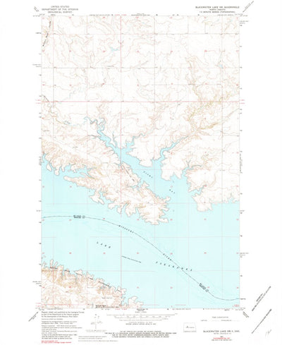 United States Geological Survey Blackwater Lake SW, ND (1967, 24000-Scale) digital map