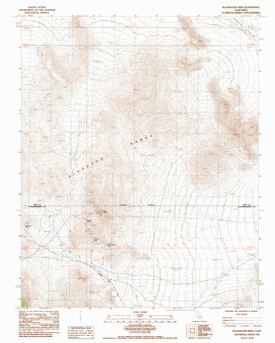 United States Geological Survey Blackwater Mine, CA (1985, 24000-Scale) digital map