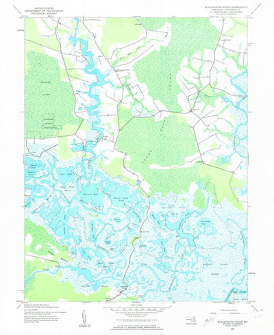 United States Geological Survey Blackwater River, MD (1942, 24000-Scale) digital map