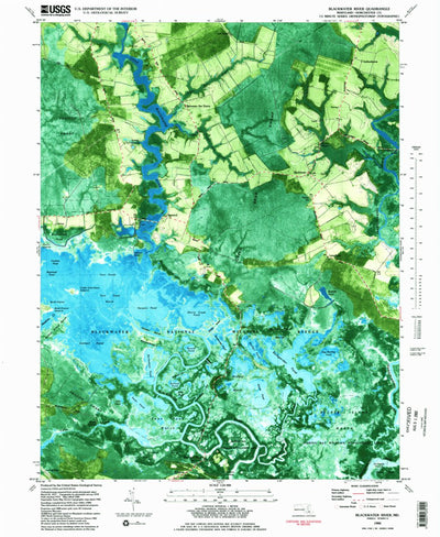 United States Geological Survey Blackwater River, MD (1982, 24000-Scale) digital map