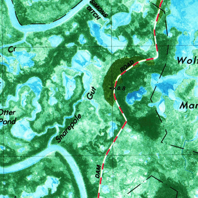 United States Geological Survey Blackwater River, MD (1982, 24000-Scale) digital map