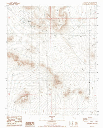 United States Geological Survey Blackwater Well, CA (1988, 24000-Scale) digital map
