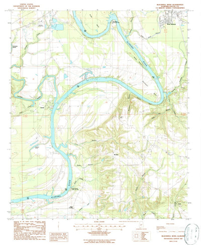 United States Geological Survey Blackwell Bend, AL (1987, 24000-Scale) digital map
