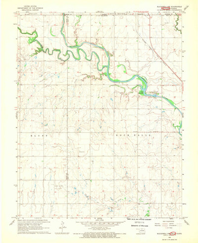 United States Geological Survey Blackwell NW, OK-KS (1968, 24000-Scale) digital map