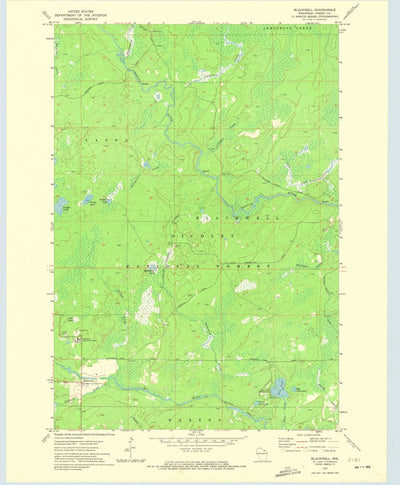 United States Geological Survey Blackwell, WI (1972, 24000-Scale) digital map