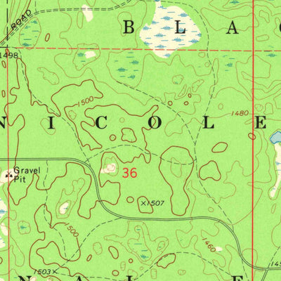 United States Geological Survey Blackwell, WI (1972, 24000-Scale) digital map