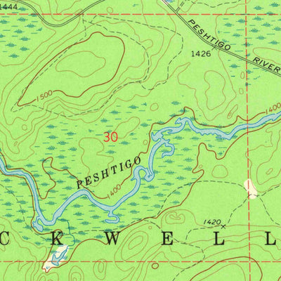 United States Geological Survey Blackwell, WI (1972, 24000-Scale) digital map