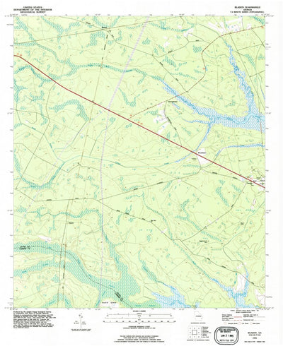 United States Geological Survey Bladen, GA (1993, 24000-Scale) digital map