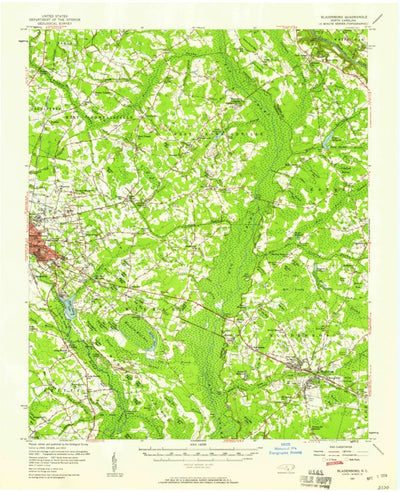 United States Geological Survey Bladenboro, NC (1957, 62500-Scale) digital map