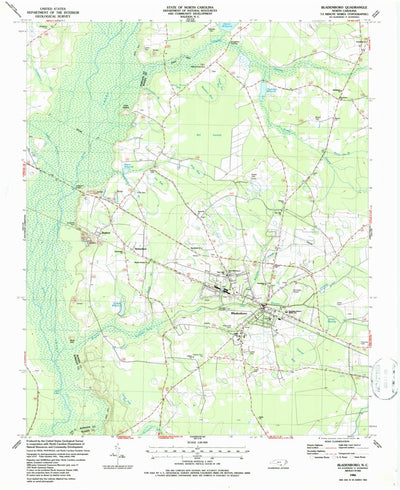 United States Geological Survey Bladenboro, NC (1986, 24000-Scale) digital map