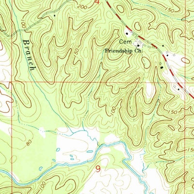 United States Geological Survey Bladon Springs, AL (1971, 24000-Scale) digital map