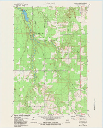 United States Geological Survey Blaine Creek, WI (1984, 24000-Scale) digital map