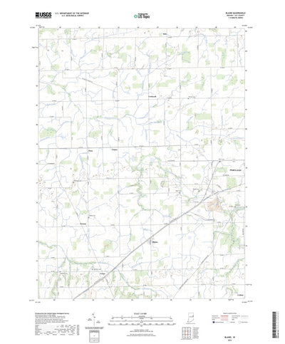 United States Geological Survey Blaine, IN (2022, 24000-Scale) digital map