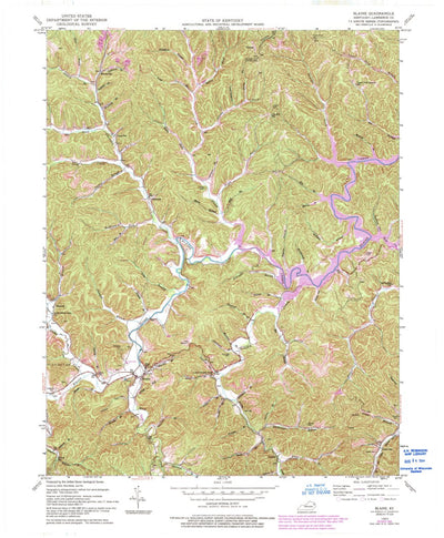 United States Geological Survey Blaine, KY (1953, 24000-Scale) digital map
