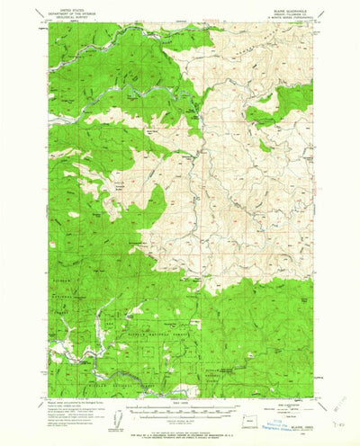 United States Geological Survey Blaine, OR (1955, 62500-Scale) digital map