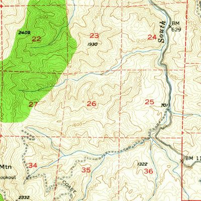 United States Geological Survey Blaine, OR (1955, 62500-Scale) digital map