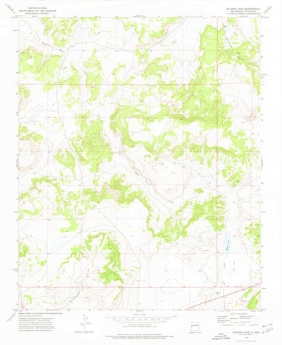 United States Geological Survey Blaines Lake, NM (1972, 24000-Scale) digital map