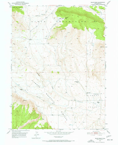 United States Geological Survey Blair Basin, UT (1950, 24000-Scale) digital map