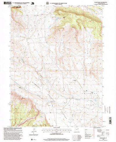 United States Geological Survey Blair Basin, UT (1996, 24000-Scale) digital map