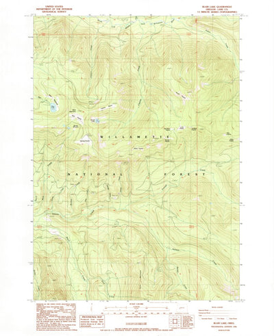 United States Geological Survey Blair Lake, OR (1986, 24000-Scale) digital map