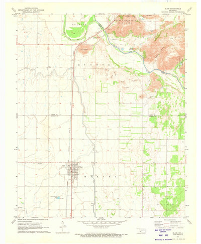 United States Geological Survey Blair, OK (1971, 24000-Scale) digital map