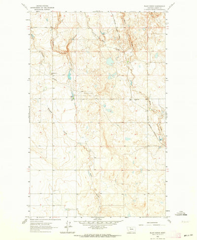 United States Geological Survey Blair Ranch, MT (1962, 24000-Scale) digital map