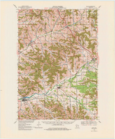 United States Geological Survey Blair, WI (1968, 62500-Scale) digital map