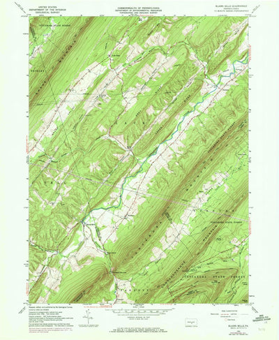 United States Geological Survey Blairs Mills, PA (1960, 24000-Scale) digital map