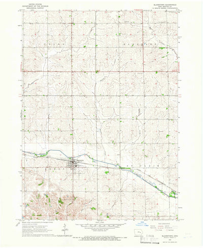 United States Geological Survey Blairstown, IA (1965, 24000-Scale) digital map