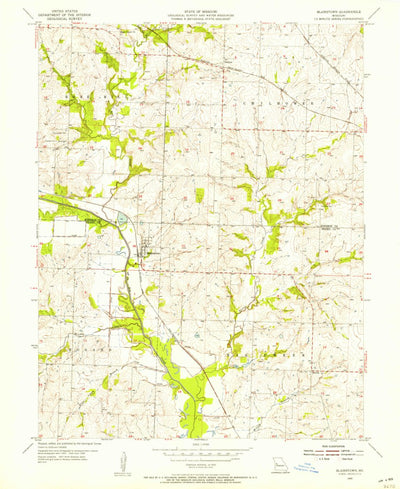 United States Geological Survey Blairstown, MO (1955, 24000-Scale) digital map