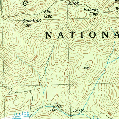 United States Geological Survey Blairsville, GA-NC (1988, 24000-Scale) digital map