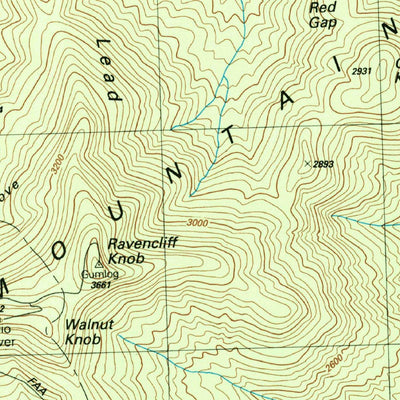 United States Geological Survey Blairsville, GA-NC (1988, 24000-Scale) digital map